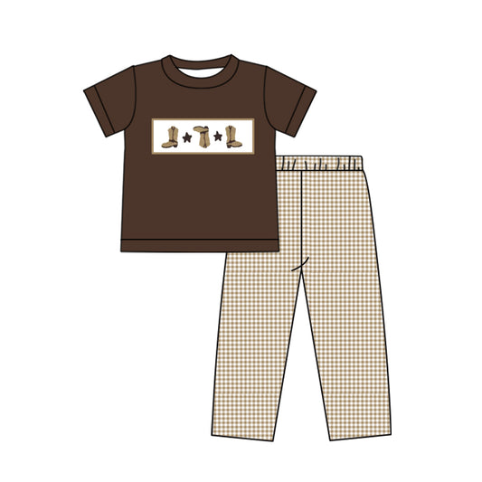 BSPO0424 Brown Wholesale Baby Kids Boutique Kid Clothing