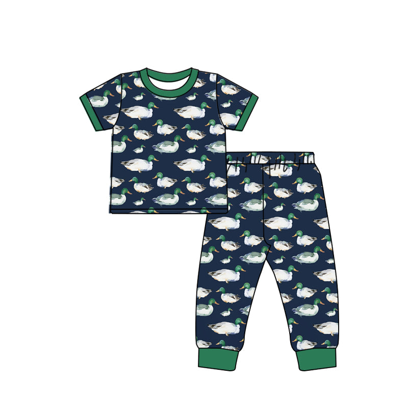 BSPO0441 Duck Short Sleeve Wholesale Boutique Kid Clothing Sets