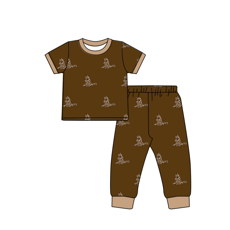 BSPO0442 Camo Duck Short Sleeve Wholesale Boutique Kid Clothing Sets