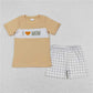 RTS NO MOQ Summer Sibling  Baby Boys I LOVE MOM Rompers Summer Outfits
