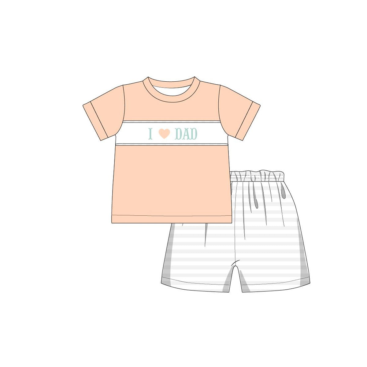 BSSO0752 Orange Baby Kids Children Boutique Kid Clothing Set