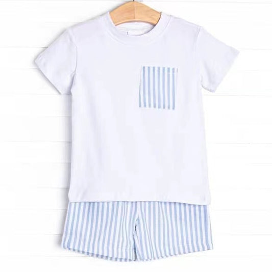 BSSO0764 Cotton Boy Clothes Summer Short Sleeve Kid Clothes