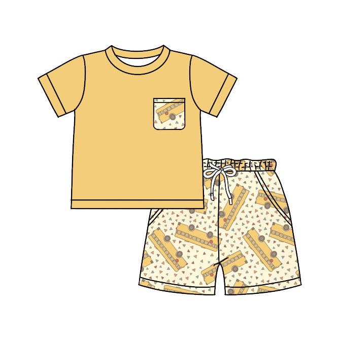 BSSO0779 Bus Hot Sale Boy Boutique Kid Clothing Set