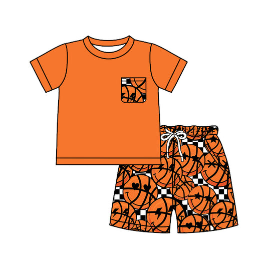 BSSO0789 Basket Ball Summer Short Sleeve Shirt Outfit Kid Clothing