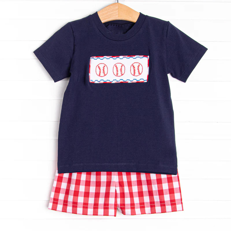 BSSO0795 Navy Blue Kid Summer Short Sleeve Shirt Outfit Kid Clothes