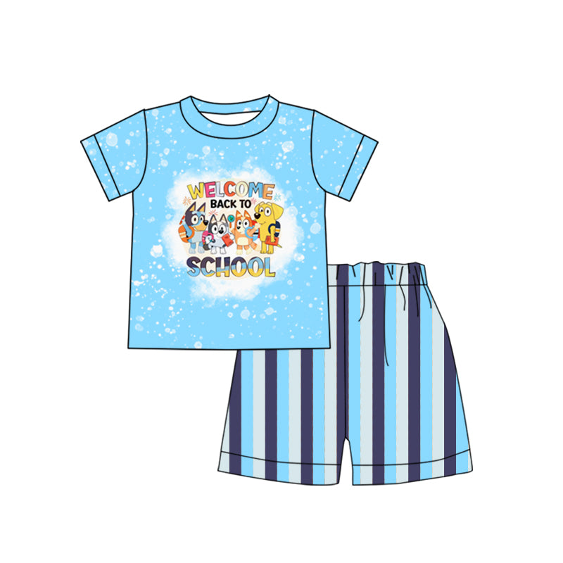 BSSO0804 Cute Cartoon Kid Summer Clothing Children Short Sleeve Top Outfit