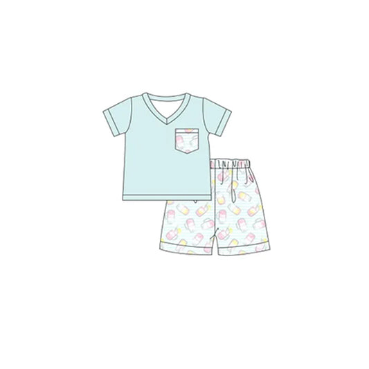 BSSO0827 Sky Blue Cute Kid Wear Clothing Children Shorts Clothes