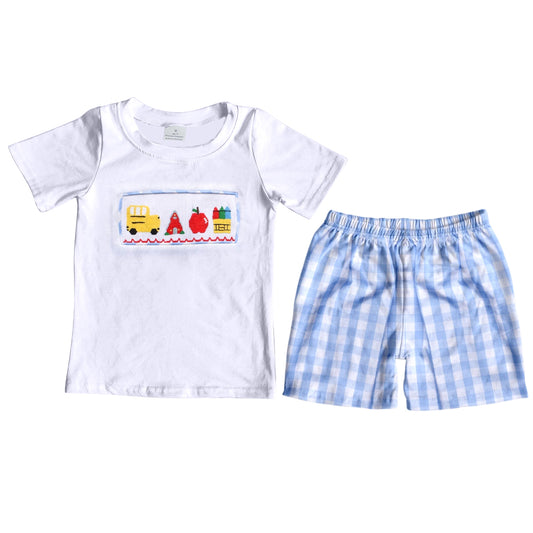 BSSO0854  Cute Kid Design Summer Clothing Children Shorts Sleeve Top Child Outfit
