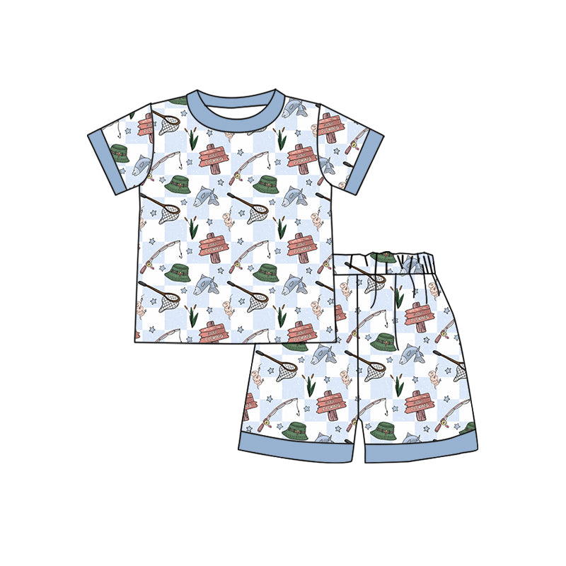 BSSO0867 Kid Summer Short Sleeve Shirt Children Outfit Kid Clothes Pajamas