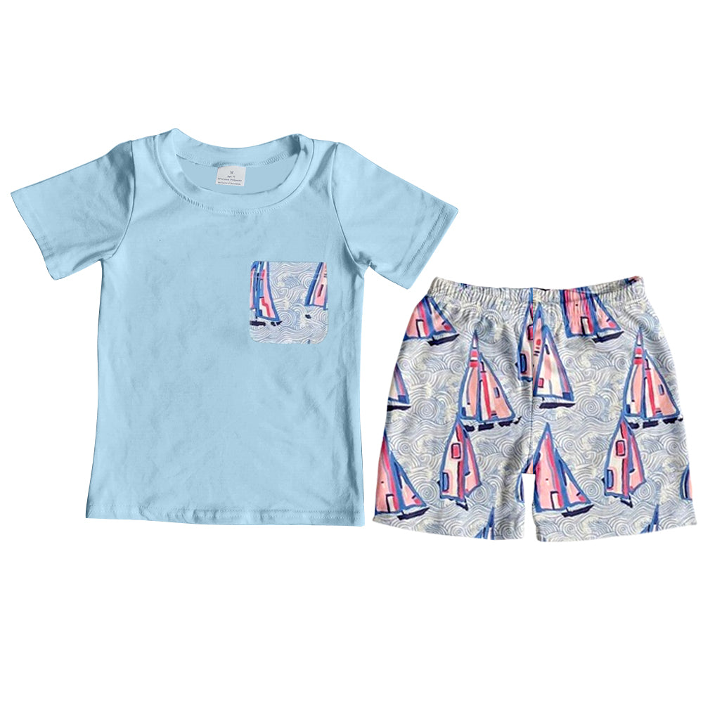 BSSO0869 Kid Summer Short Sleeve Shirt Children Outfit Kid Clothes