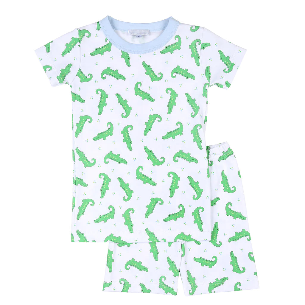 BSSO0871 Crocodile Kid Summer Short Sleeve Shirt Outfit Kid Clothes