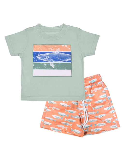 BSSO0899 Boy Clothes Summer Short Sleeve Outfit Kid Clothing Set