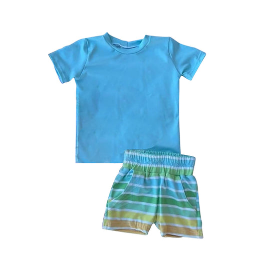 BSSO0967 Blue Baby Girls Boutique Kid Clothing Set