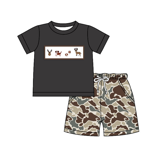 BSSO0969 Camo Hot Sale Baby Children Boutique Kid Clothing Set