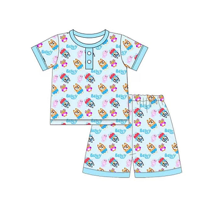 BSSO0979 Dog Baby Girls Children Boutique Kid Clothing Set