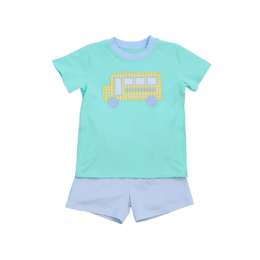 BSSO0991 Bus Wholesale Baby Kids Wear Boutique Kid Clothing Set