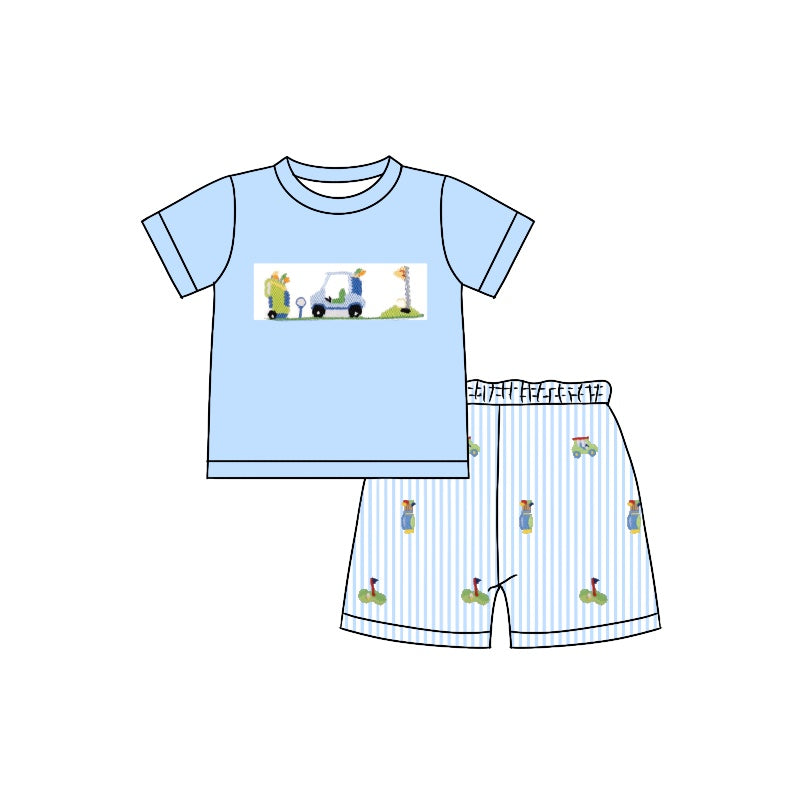 BSSO0993 Boy Short Sleeve Wholesale Baby Kids Wear Boutique Kid Clothing Sets