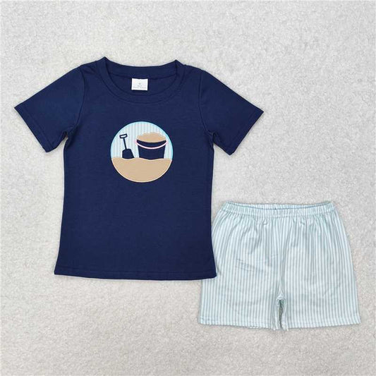 5.14 RTS NO MOQ Summer Sibling Baby Girls Sea Flutter Sleeve Top Shorts Clothes Sets