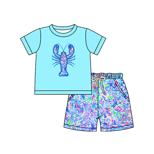 3.28 BSSO1479 New Cute Baby Boys Short Sleeves Top Pockets Short Set Pre order