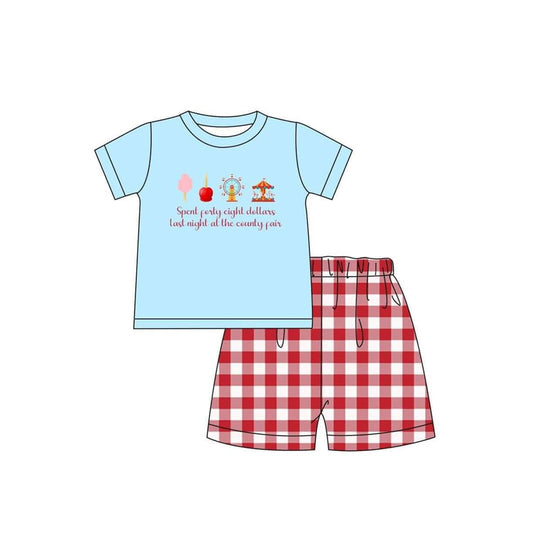4.1 BSSO1482 Farm Cute Baby Girls Short Sleeves Tops Short Set Pre order