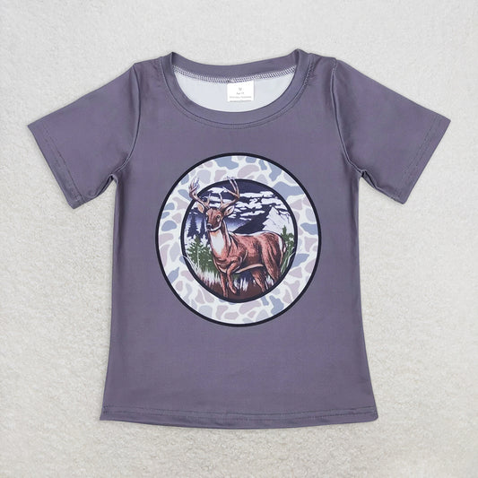 RTS NO MOQ Summer Baby Boys Shirt BT0464 Deer Camo Hunting Short Sleeve Tee Shirts Tops