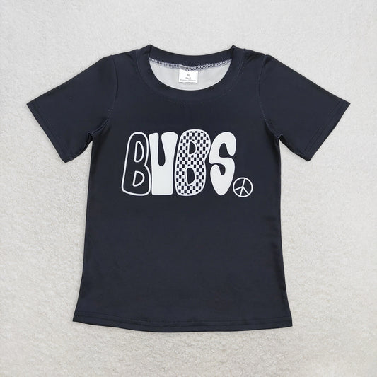 5.19 RTS NO MOQ Summer Baby Boys Shirt BT0617 Black Bubs Short Sleeve Tee Shirts Tops