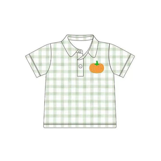 BT0680 pumpkin Baby Boys Short Sleeve Shirt Top