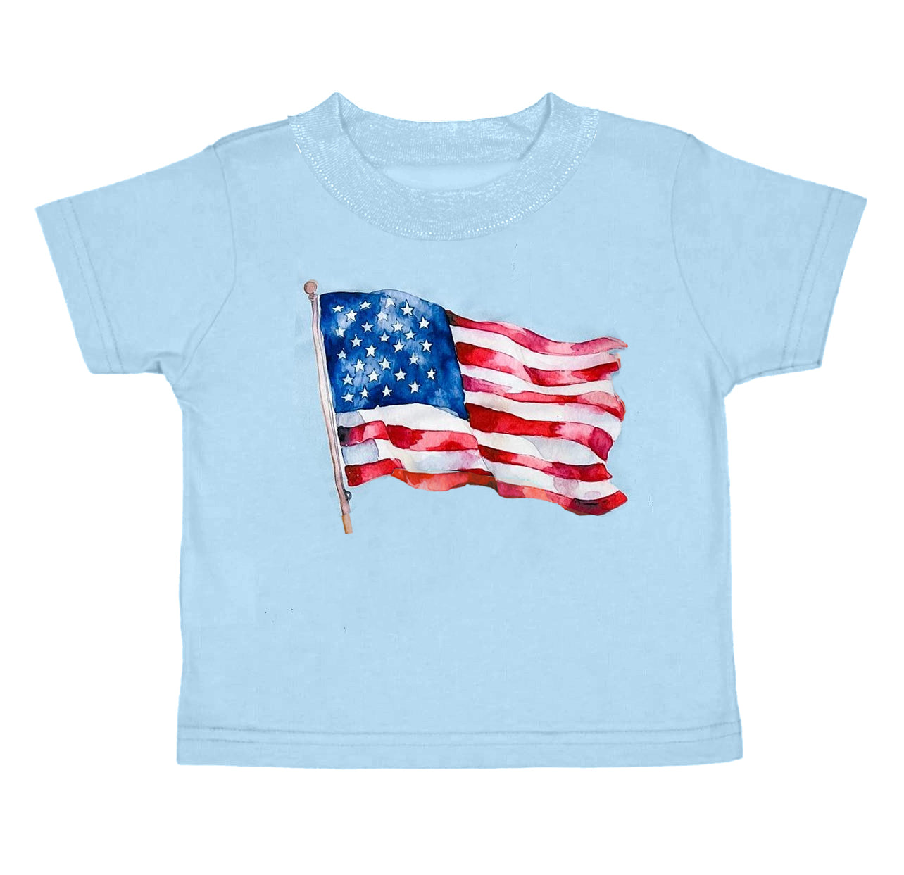 BT0683 Cute 4th of july kid dog cute raglan shirts tops