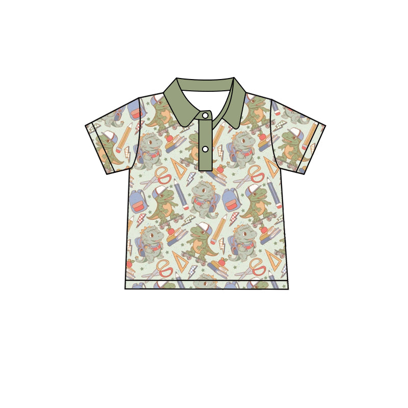 BT0692 CartoonKids Boys Striped Polo Shirt Top