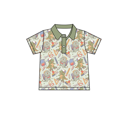 BT0692 CartoonKids Boys Striped Polo Shirt Top