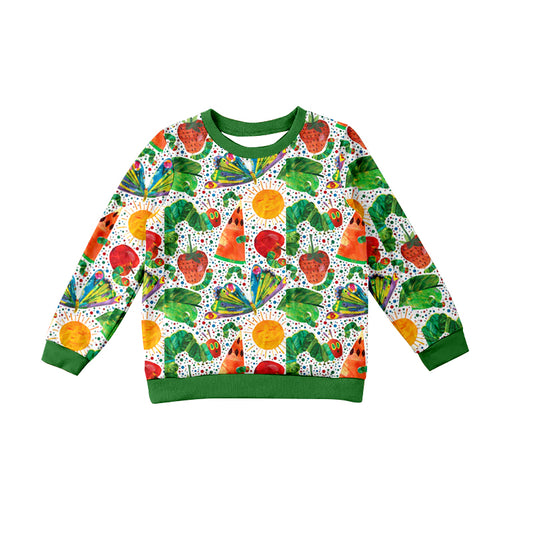 BT0867 Green Cute Baby Girls Long Sleeve Tee Shirts Tops