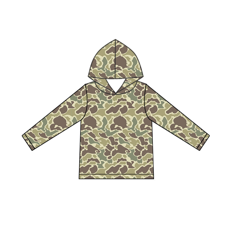 BT0919  Baby Boys  Camo Long Sleeve Hoodie Top