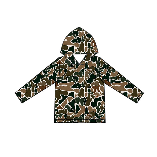 BT0921 Cute Baby Boys Dark Camo Long Sleeve Hoodie Top