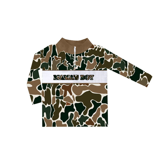 BT0973 New Camo Wholesale Boutique Boys Long Sleeve Hoodie Top Shirts