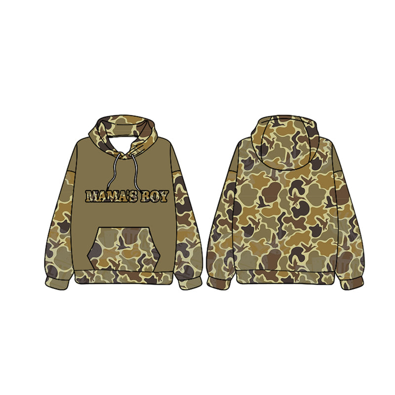 BT0990 Cute Camo Boys Long Sleeve Hoodie Top Shirts