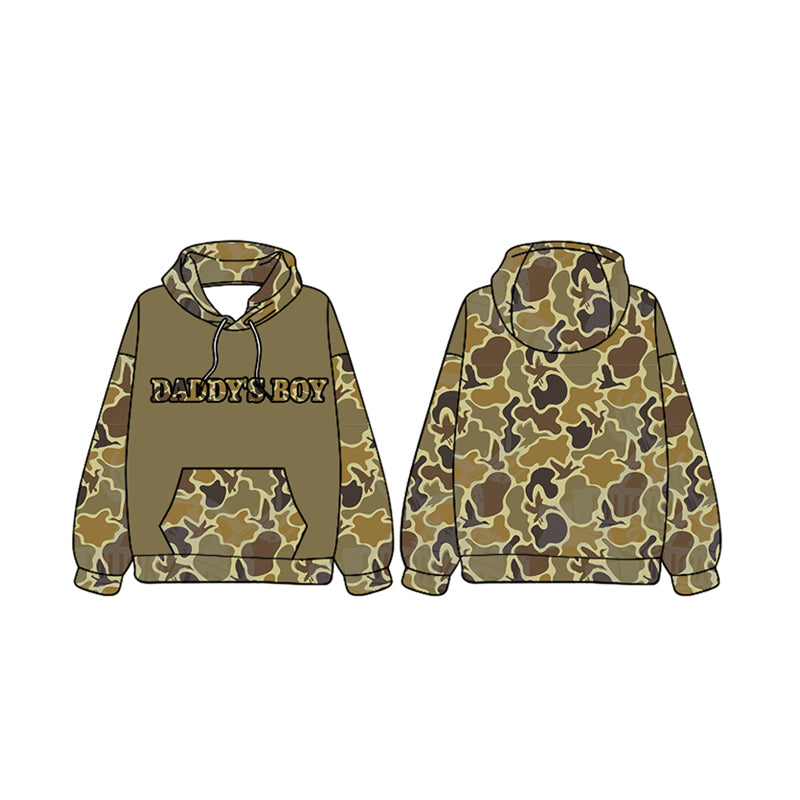 BT0991 Camo Boys Long Sleeve Hoodie Top Shirts