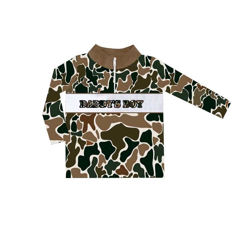 BT1000 Cute Camo Boys Long Sleeve Hoodie Top Shirts