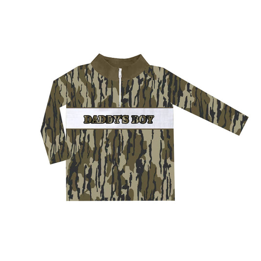 BT1003 Camo Boys Long Sleeve Hoodie Top Shirts