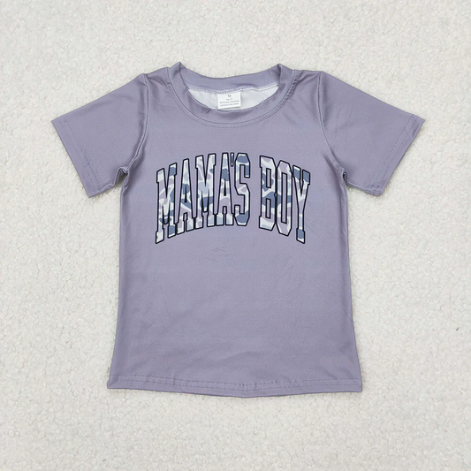 RTS NO MOQ Summer Sibling Baby Boys Mama's Boy Camouflage Short Sleeve Tee Shirts Tops