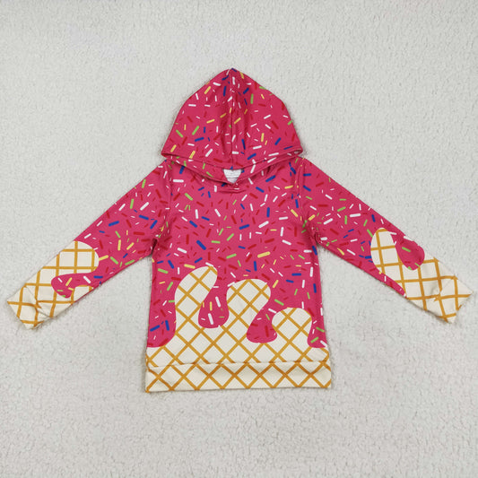 7.29 RTS NO MOQ Baby Boys Long Sleeve BT1271 Pink Long Sleeves Team Sprinkles Drips Hoodies Tops