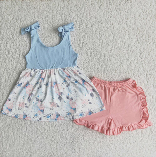 C0-12 Floral Kid Shorts Summer Boutique Children Clothing