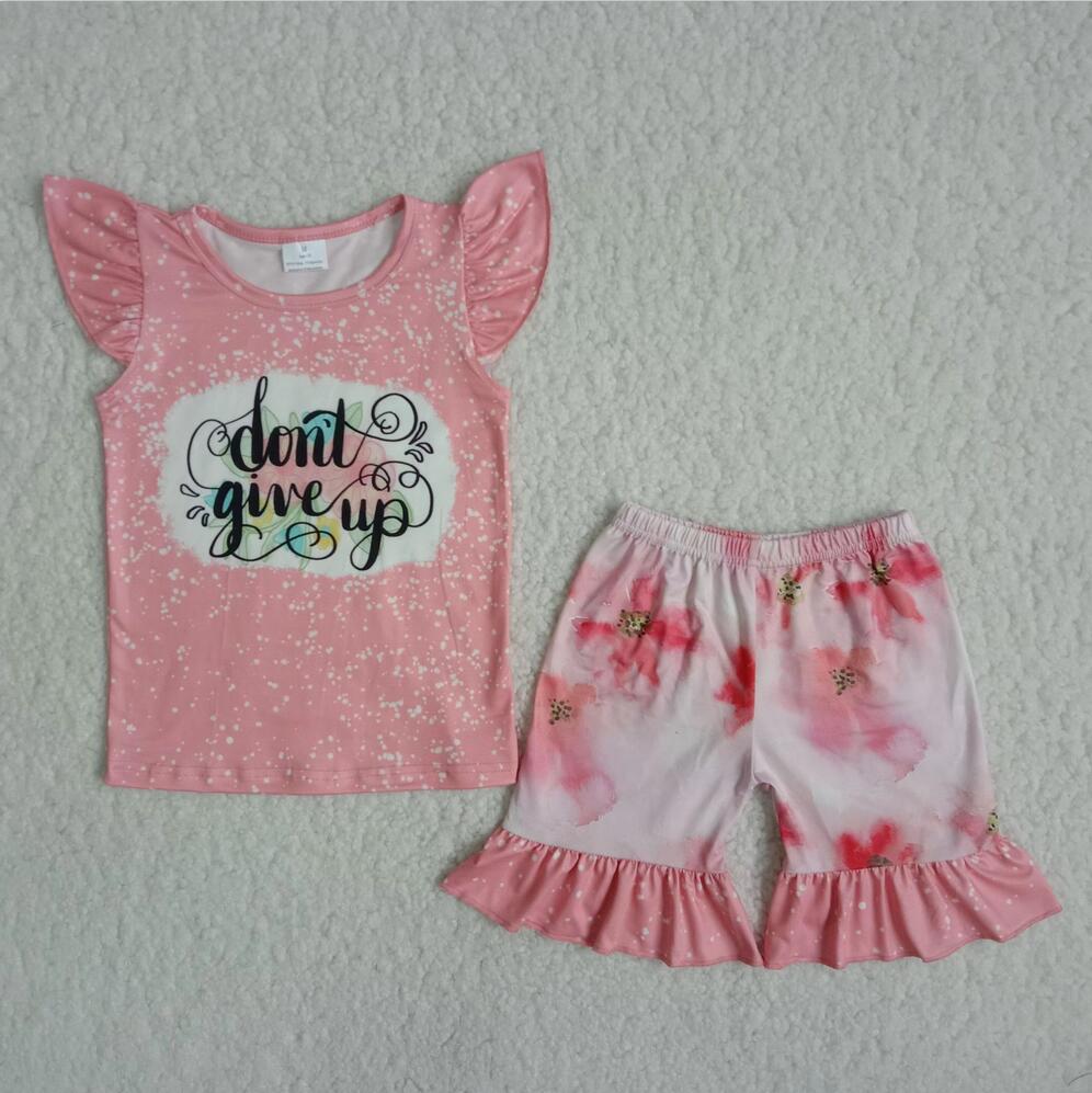 C0-3  Don't Give Up Girls Ruffle Short Outfit