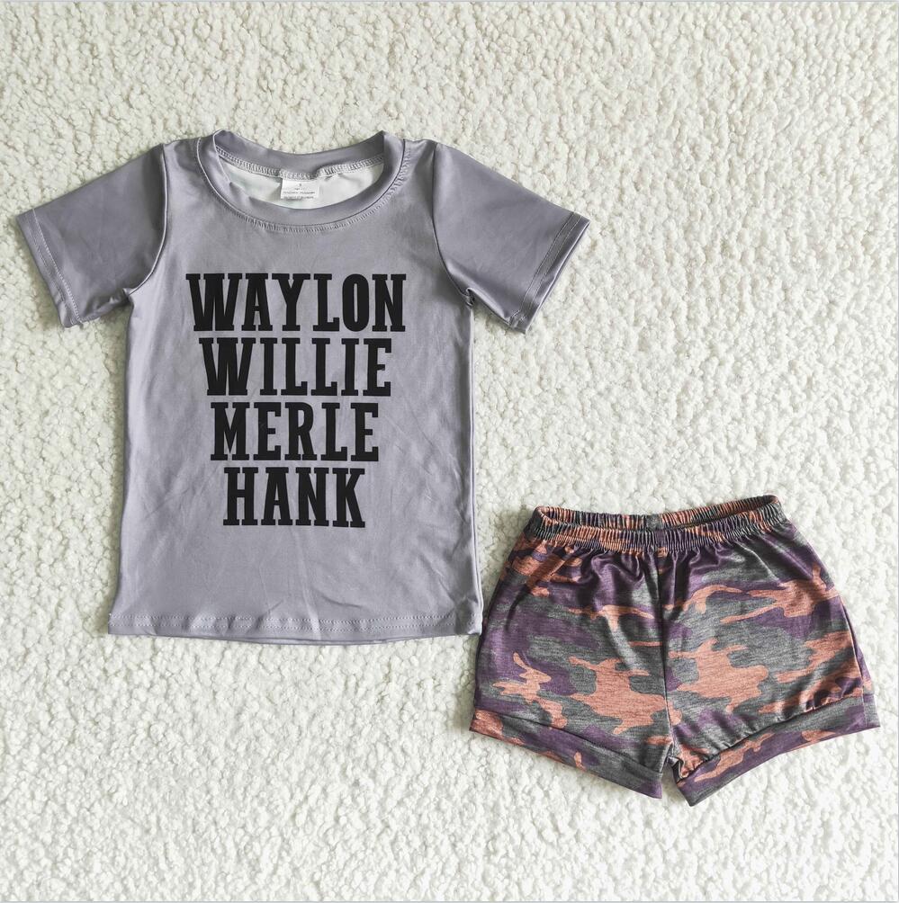 C0-7 Camo Kid Shorts Summer Boutique Children Clothing Outfit