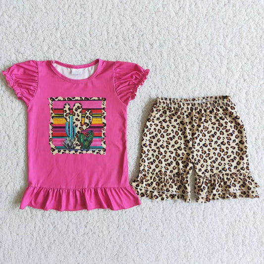 C1-11 Pink Kid Shorts Summer Boutique Children Clothing Outfit