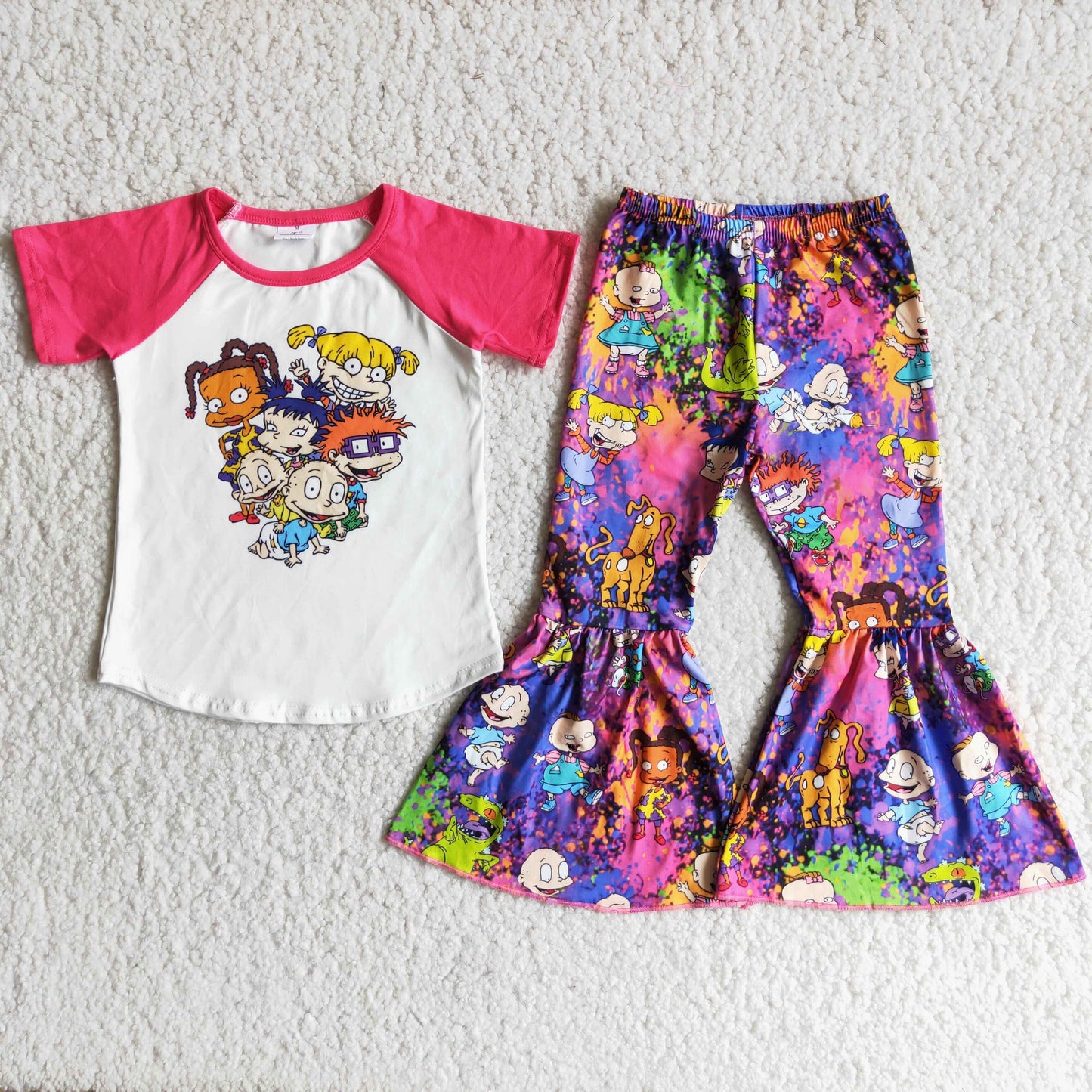 C1-4  Cartoon Cute Girl Summer Clothing Boutique Outfit