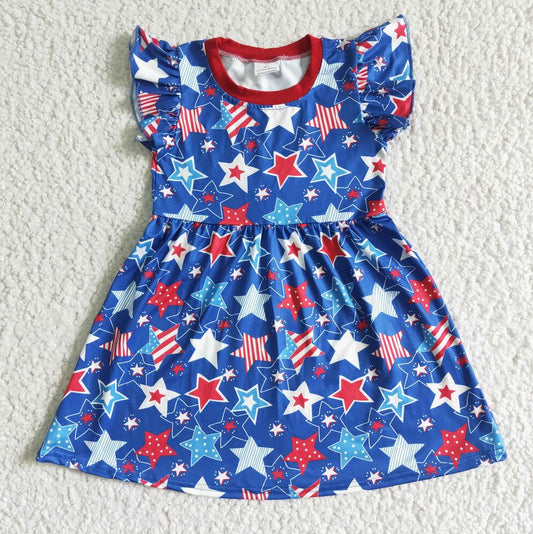 C11-9 4th of July Girl Summer Clothing Girls Dress