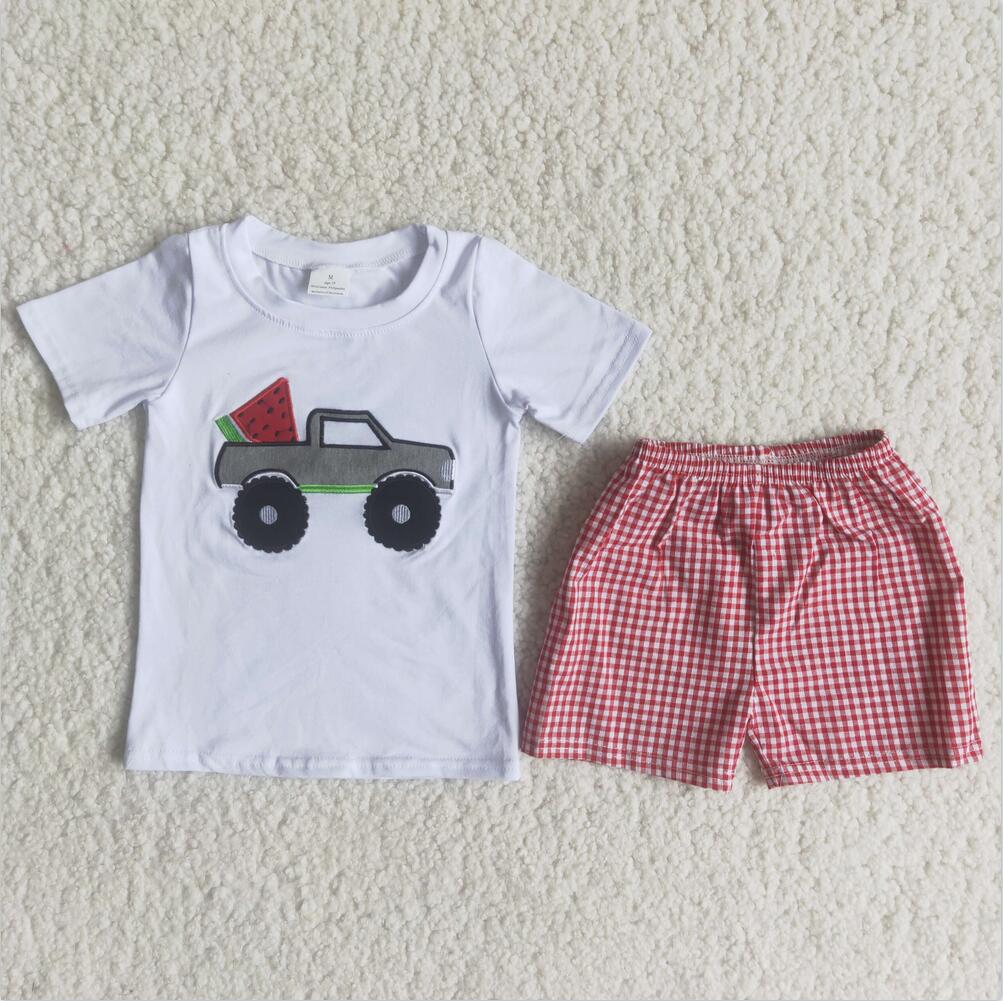 C15-3 Watermelon Boy Summer Children Clothing Kid Summer Boutique Outfits