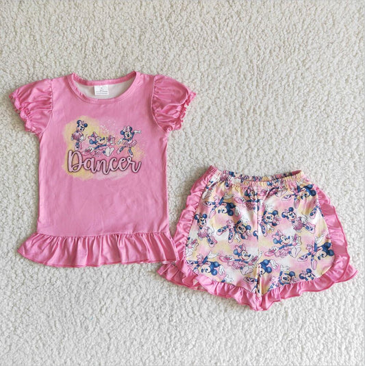 C4-27 Pink Kid Shorts Summer Boutique Children Clothing