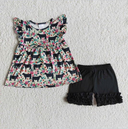 C5-1-3 Farm Kid Shorts Summer Boutique Children Clothing