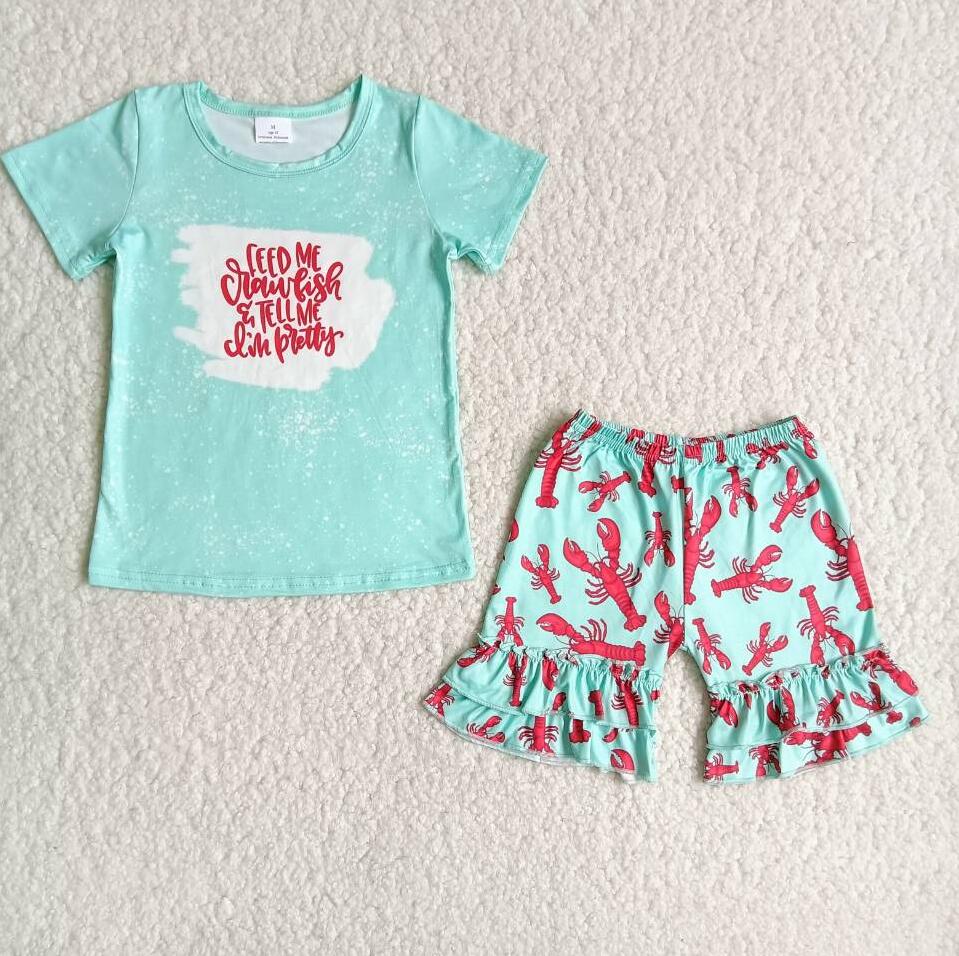 C5-3 Crayfish Kid Shorts Summer Boutique Children Clothing